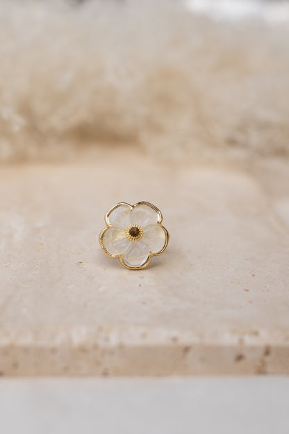 Bague Flora pierre de lune