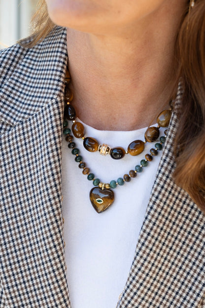 Collier Amore oeil du tigre