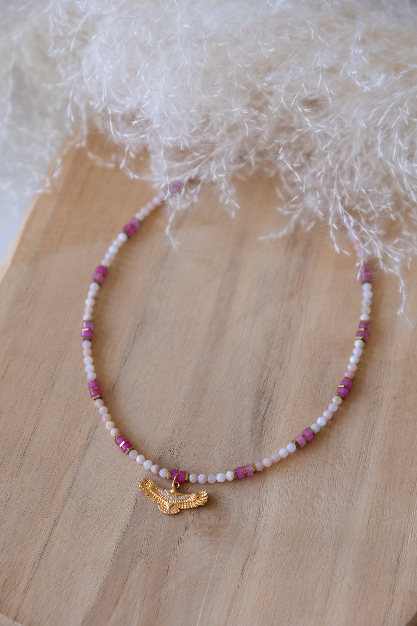 Collier Aguila Opale rose