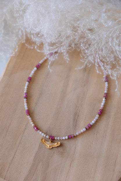 Collier Aguila Opale rose