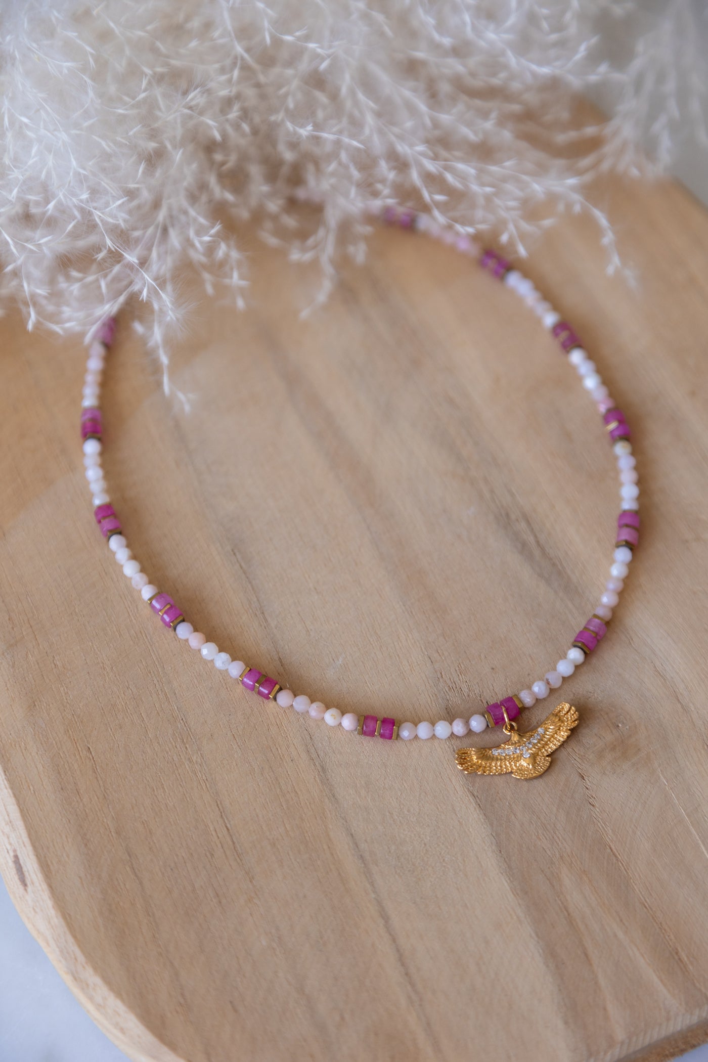 Collier Aguila Opale rose