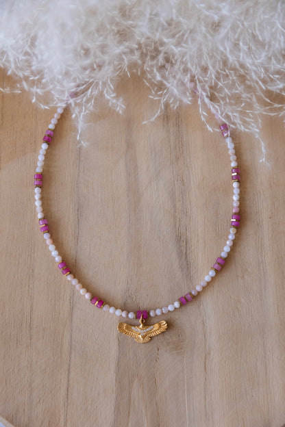 Collier Aguila Opale rose