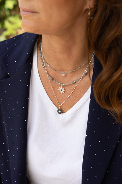 Collier Sunny labradorite argent