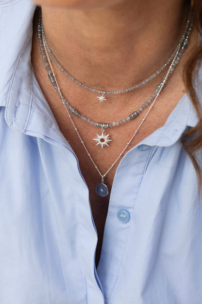 Collier Sunny labradorite argent