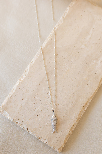 Collier Fish argent