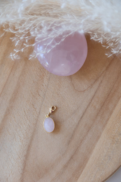 Pendentif Constance quartz rose