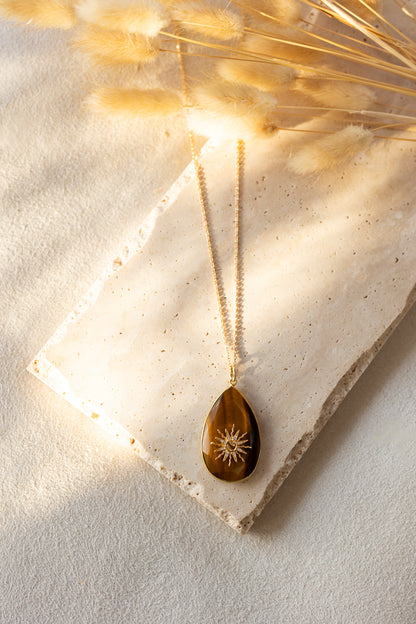 Collier Sun oeil du tigre