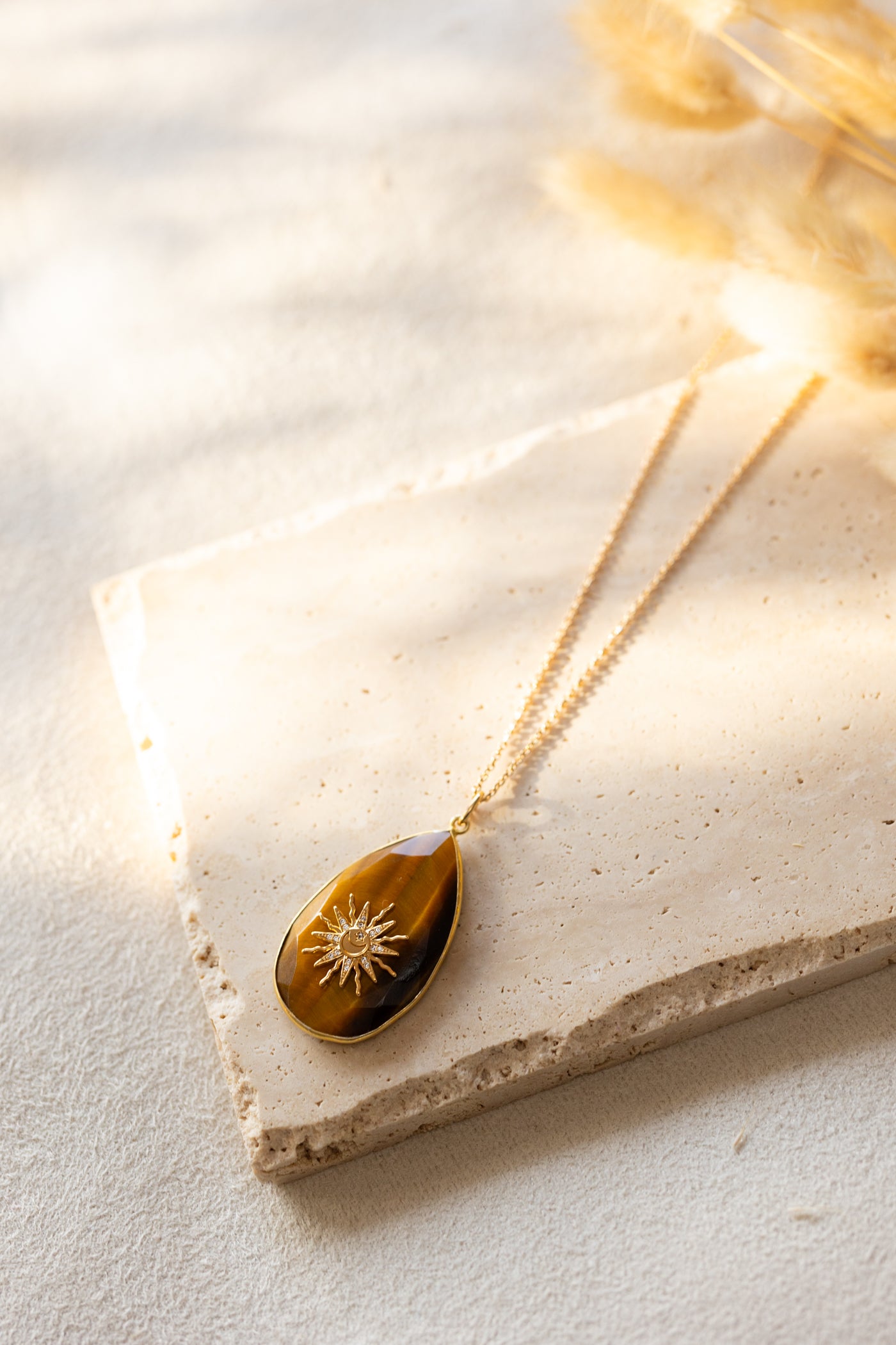 Collier Sun oeil du tigre