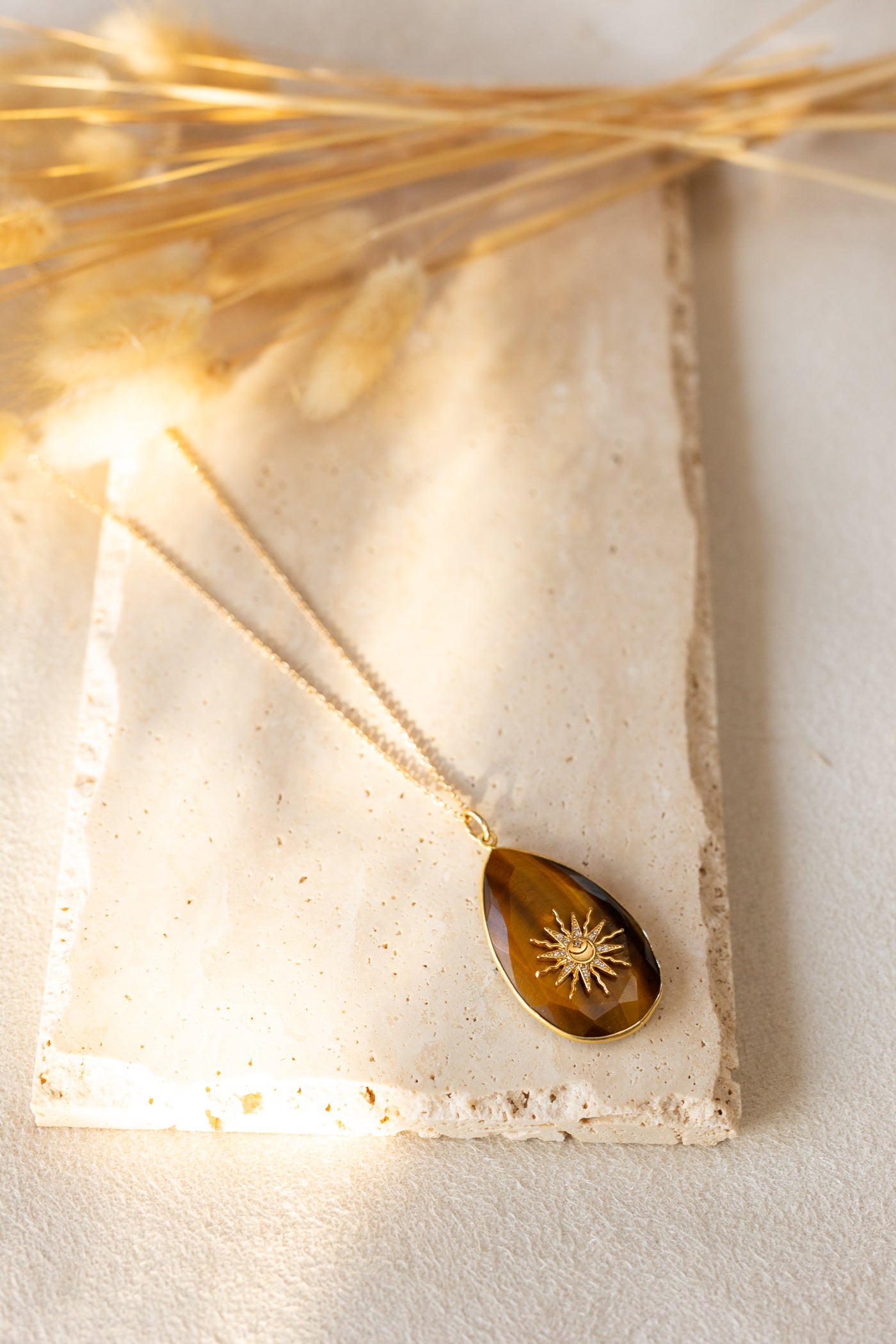 Collier Sun oeil du tigre