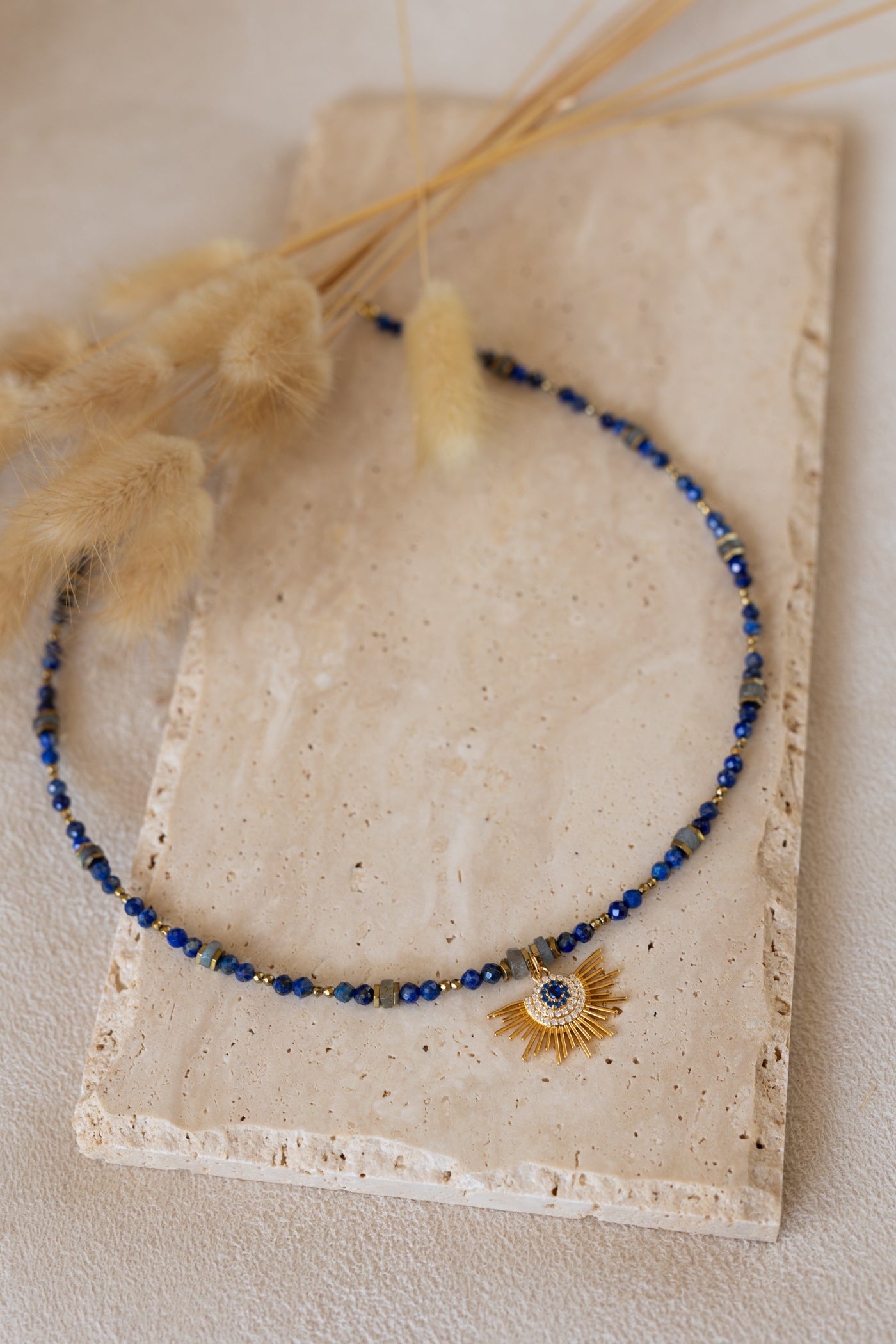 Collier Luna et Zénia Lapis-Lazuli labradorite