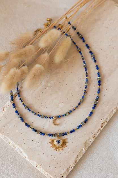 Collier Luna et Zénia Lapis-Lazuli labradorite