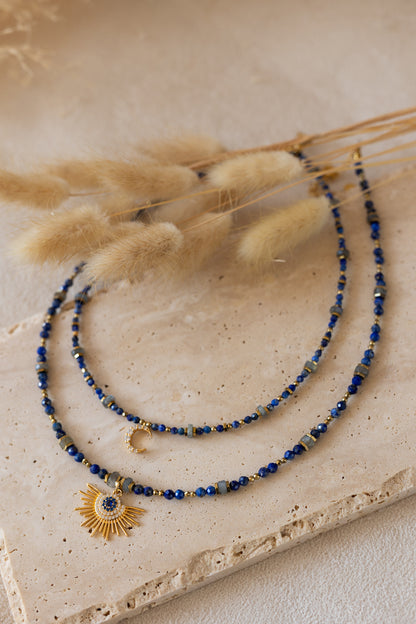 Collier Luna et Zénia Lapis-Lazuli labradorite