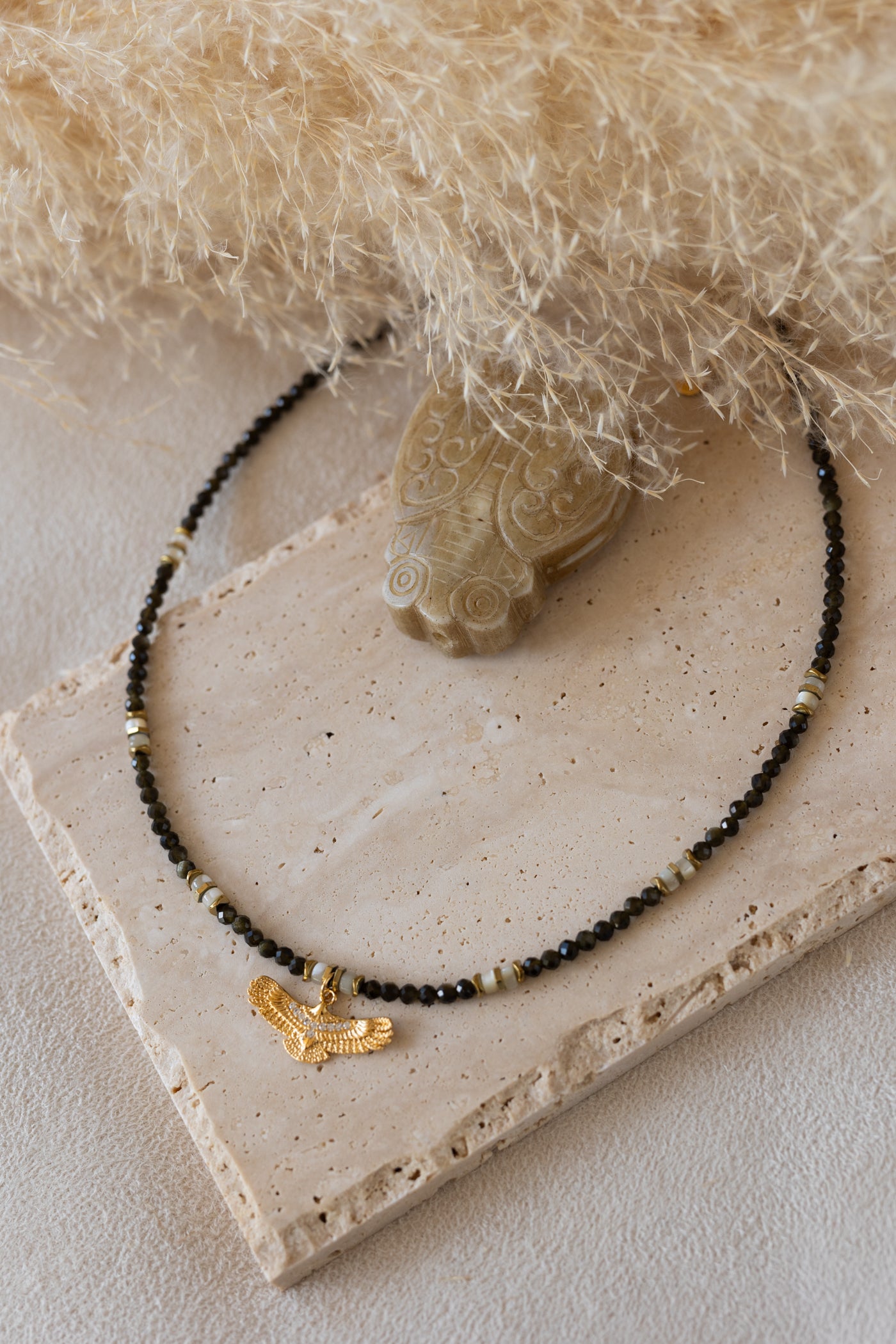 Collier Aguila obsidienne