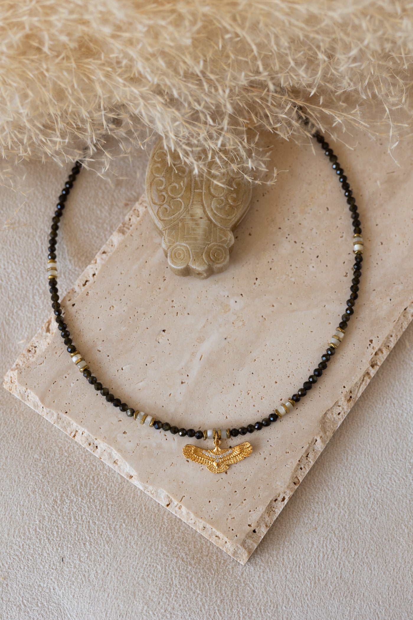 Collier Aguila obsidienne