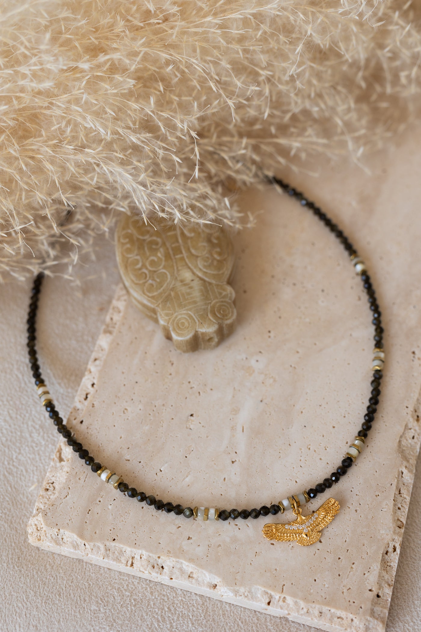Collier Aguila obsidienne