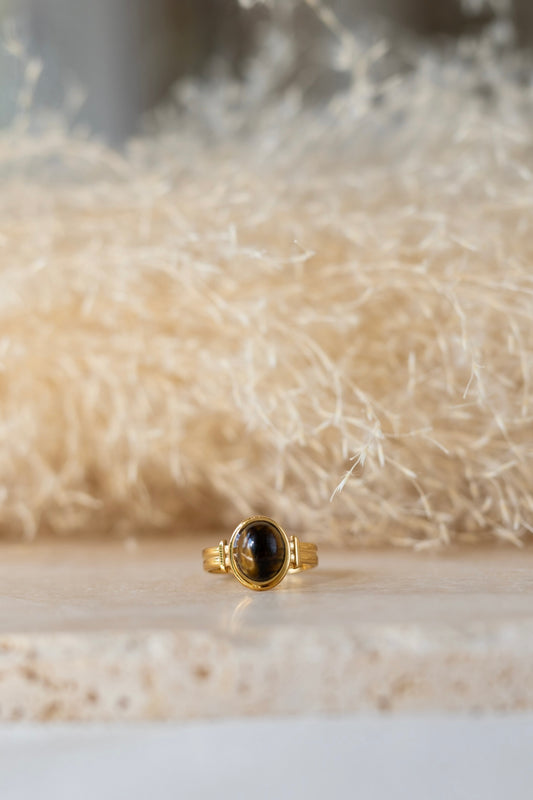 Bague pierre oeil du tigre