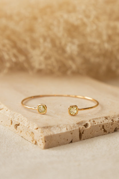 Bracelet Nina jonc péridot