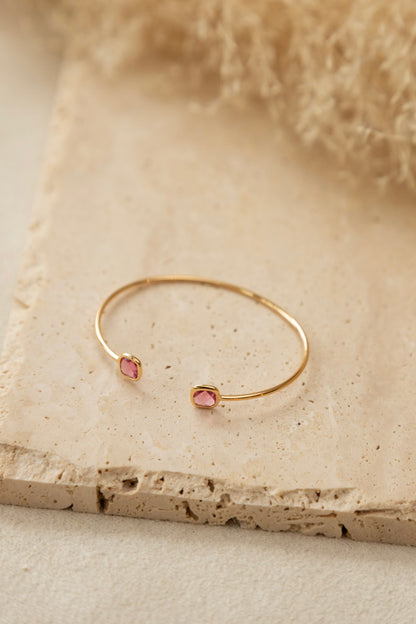 Bracelet jonc Nina tourmaline