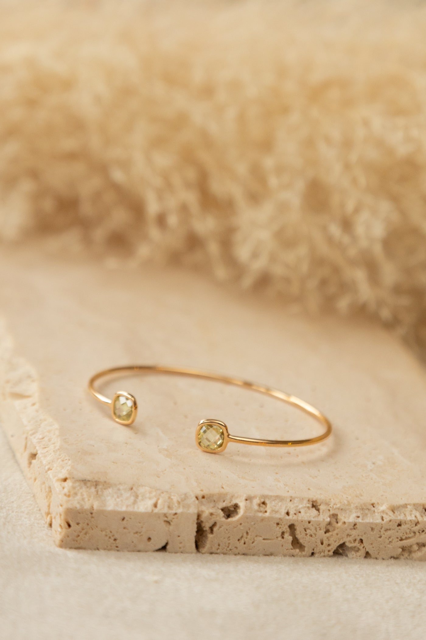 Bracelet Nina jonc péridot