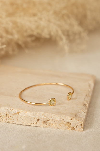 Bracelet Nina jonc péridot