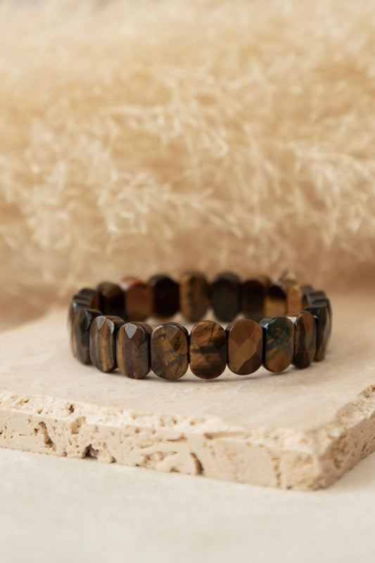 Bracelet élastique Aura oeil du tigre