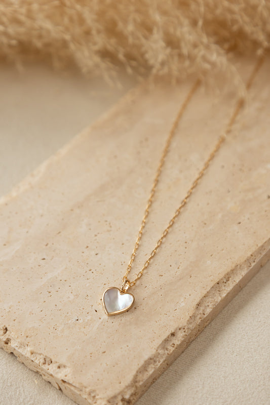 Collier Amore nacre or coeur