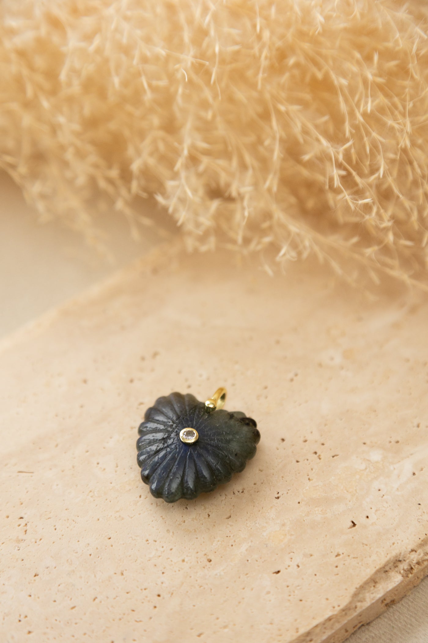 Pendentif Love labradorite