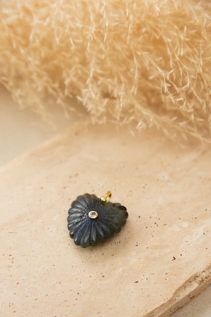 Pendentif Love labradorite