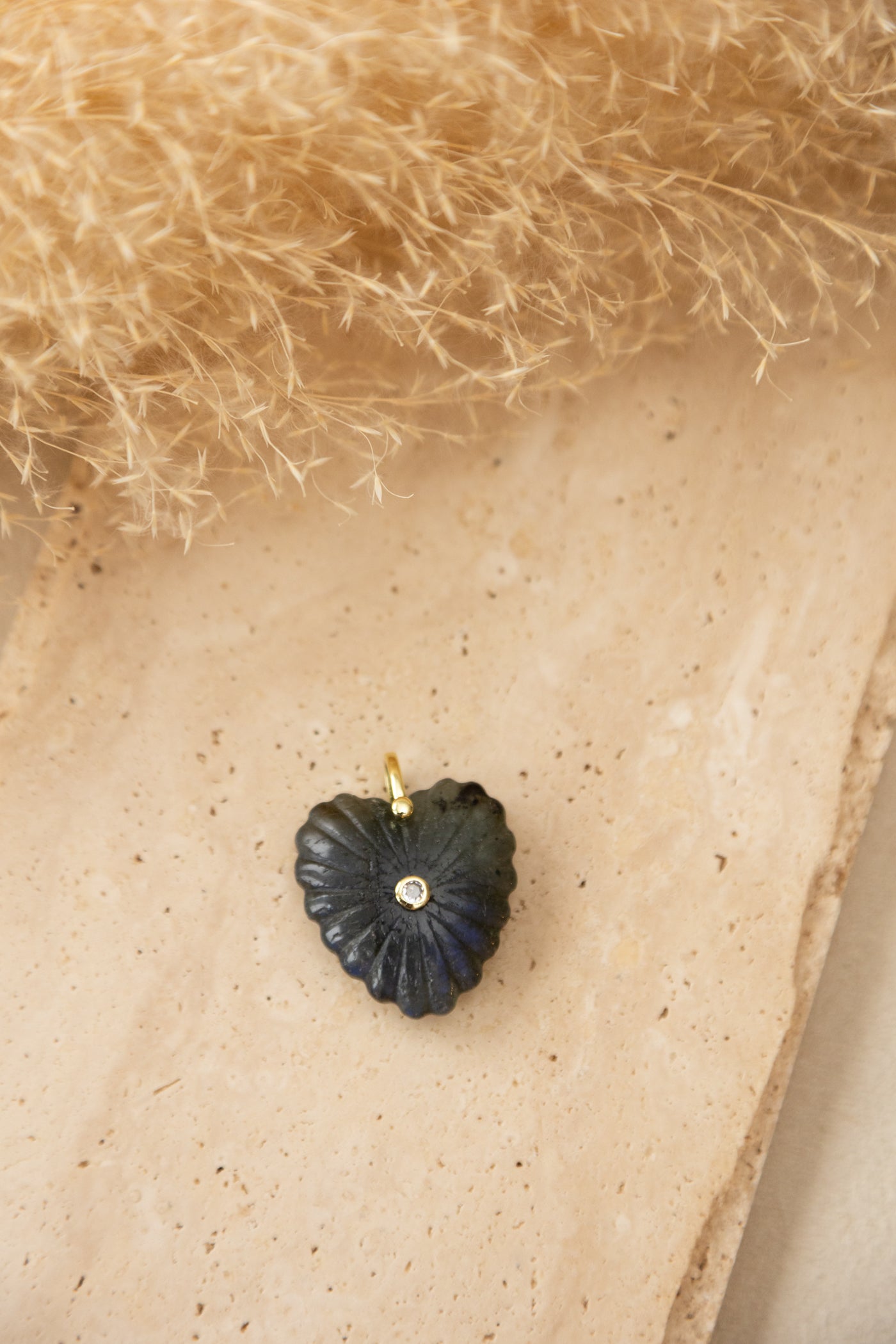 Pendentif Love labradorite