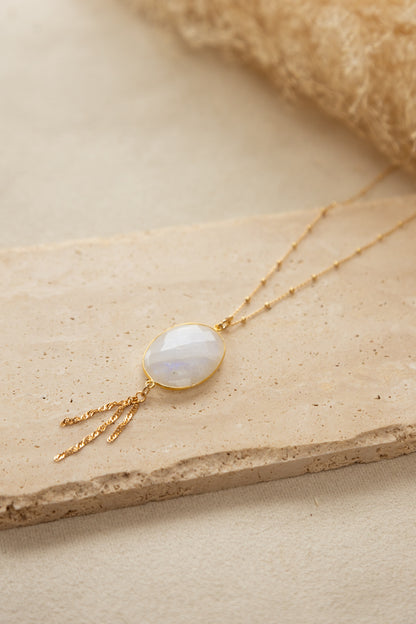 Collier Sélène pierre de lune