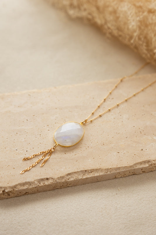 Collier Sélène pierre de lune