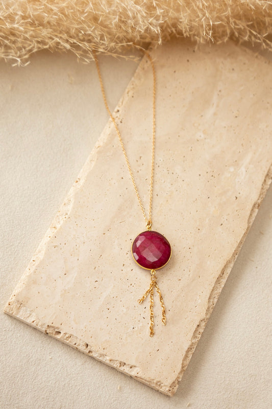 Collier Sélène pierre rubis