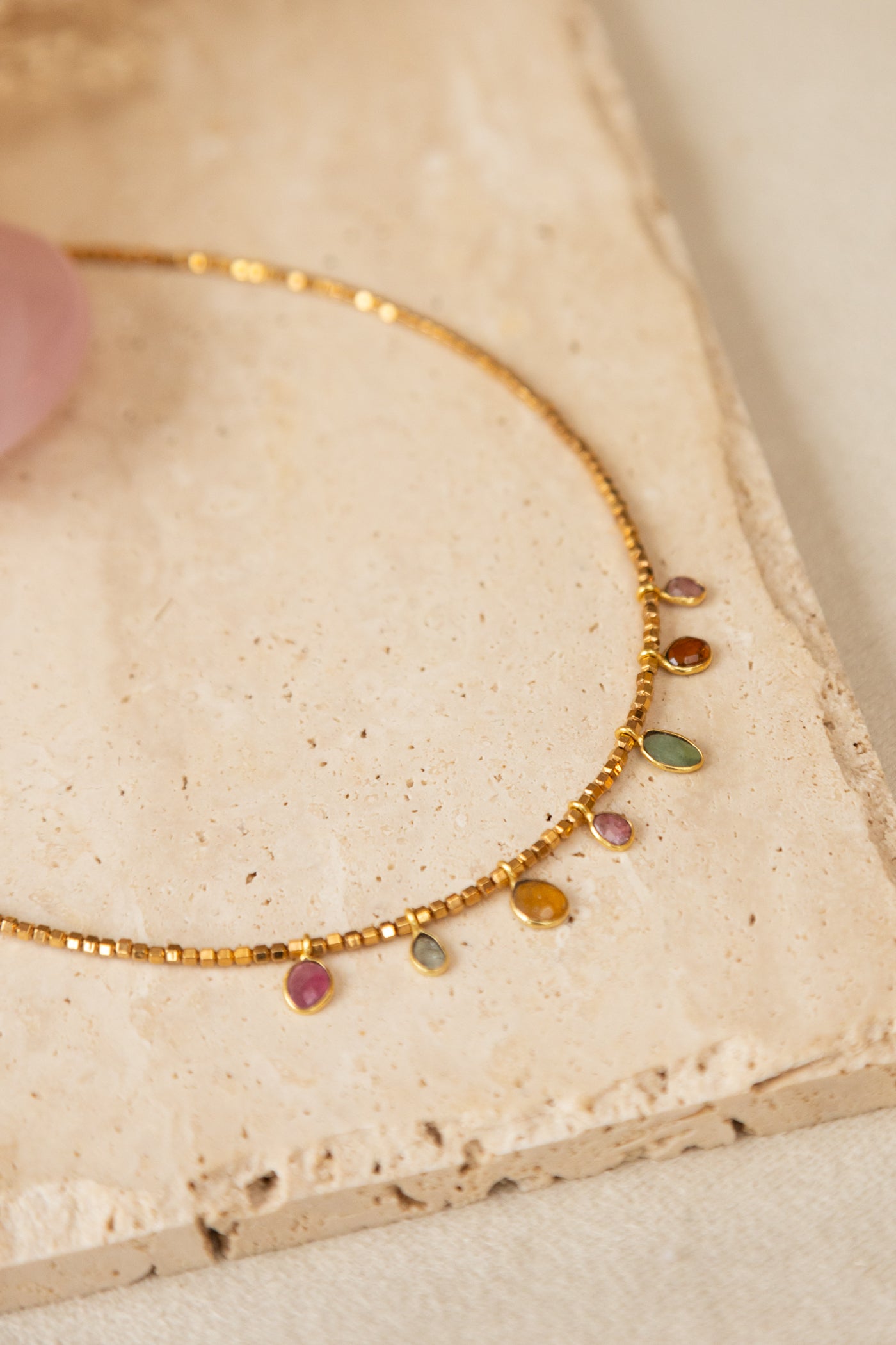 Collier Eléonor Hématite et tourmaline