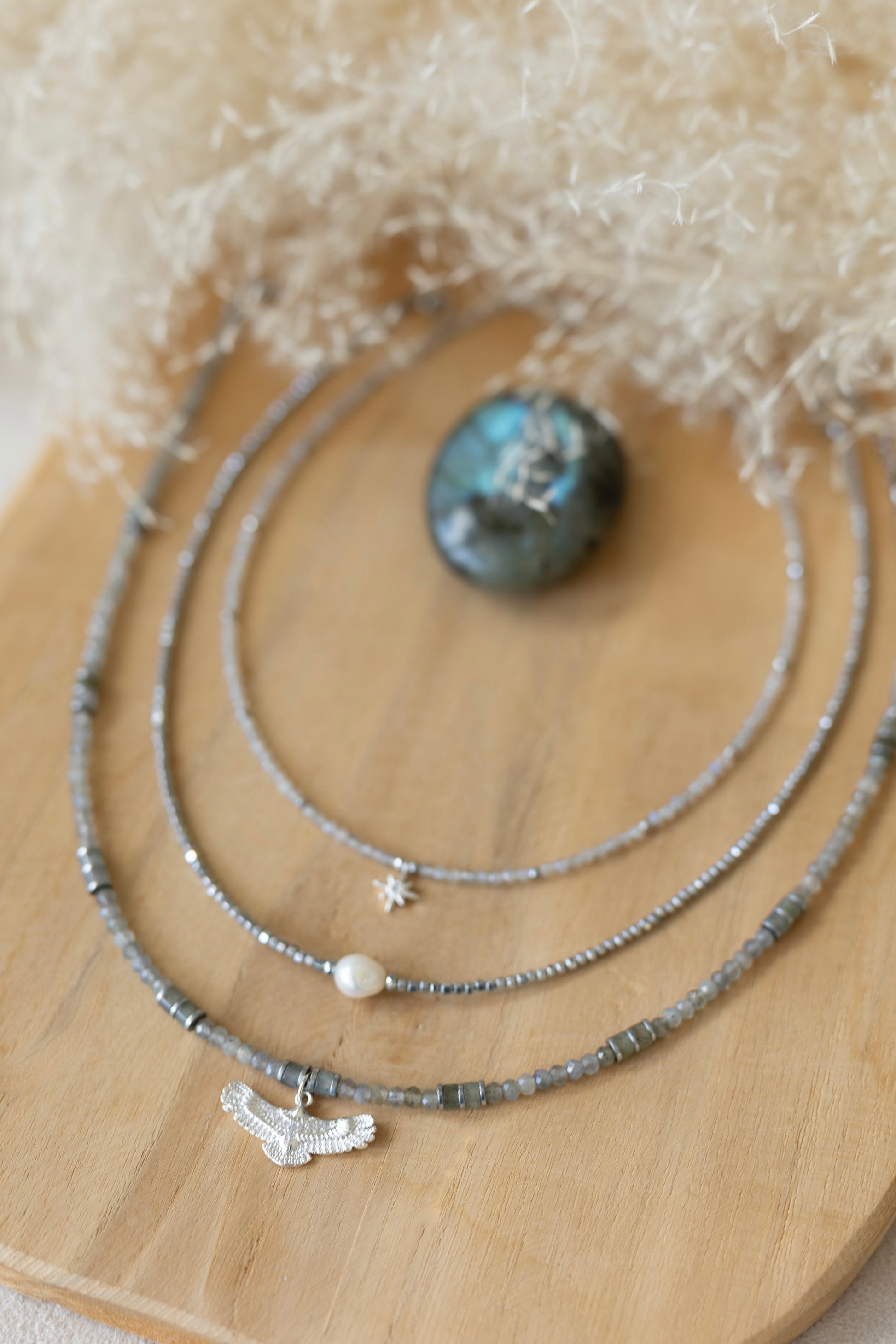 Collier stella  Aguila er Lisa Labradorite argent