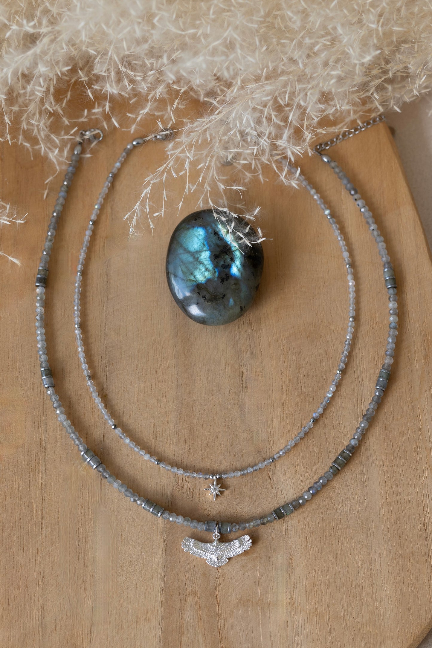 Collier stella  et Aguila Labradorite argent