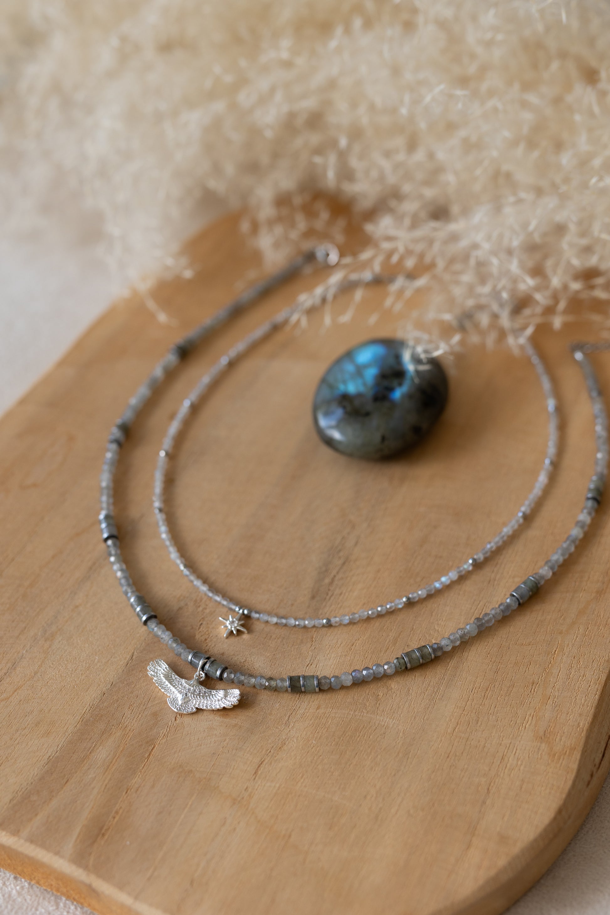 Collier stella  et Aguila Labradorite argent