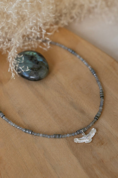Collier Aguila Labradorite argent