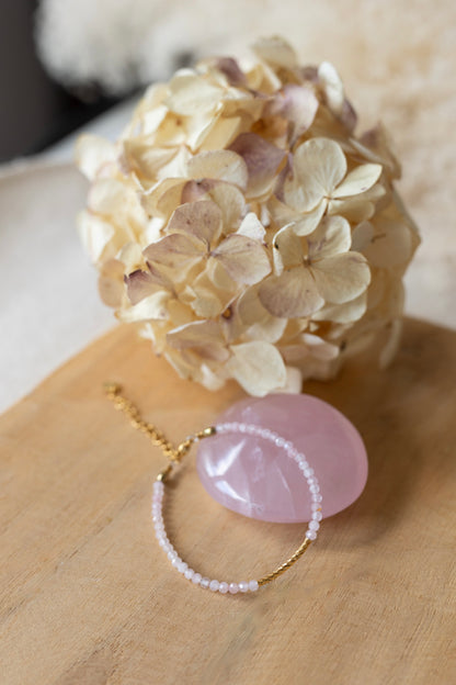 Bracelet Lou quartz rose