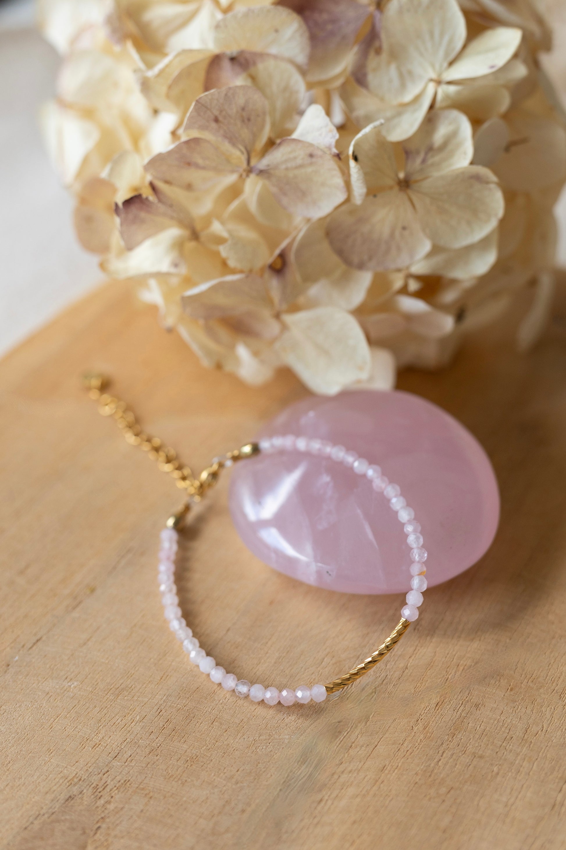 Bracelet Lou quartz rose