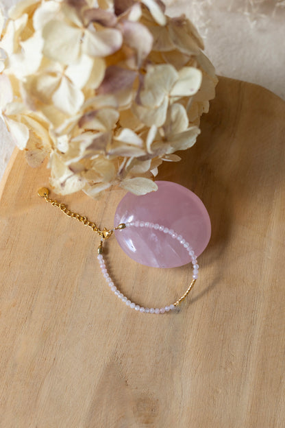 Bracelet Lou quartz rose