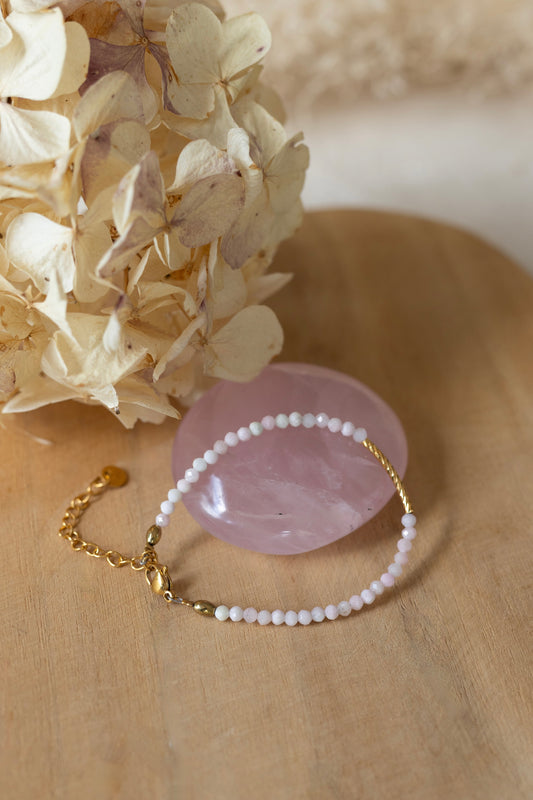 Bracelet Lou pierre opale rose