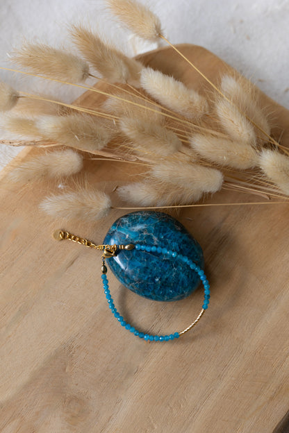 Bracelet Lou pierre Apatite bleu 
