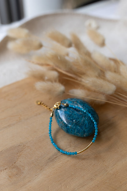 Bracelet Lou pierre Apatite bleu 