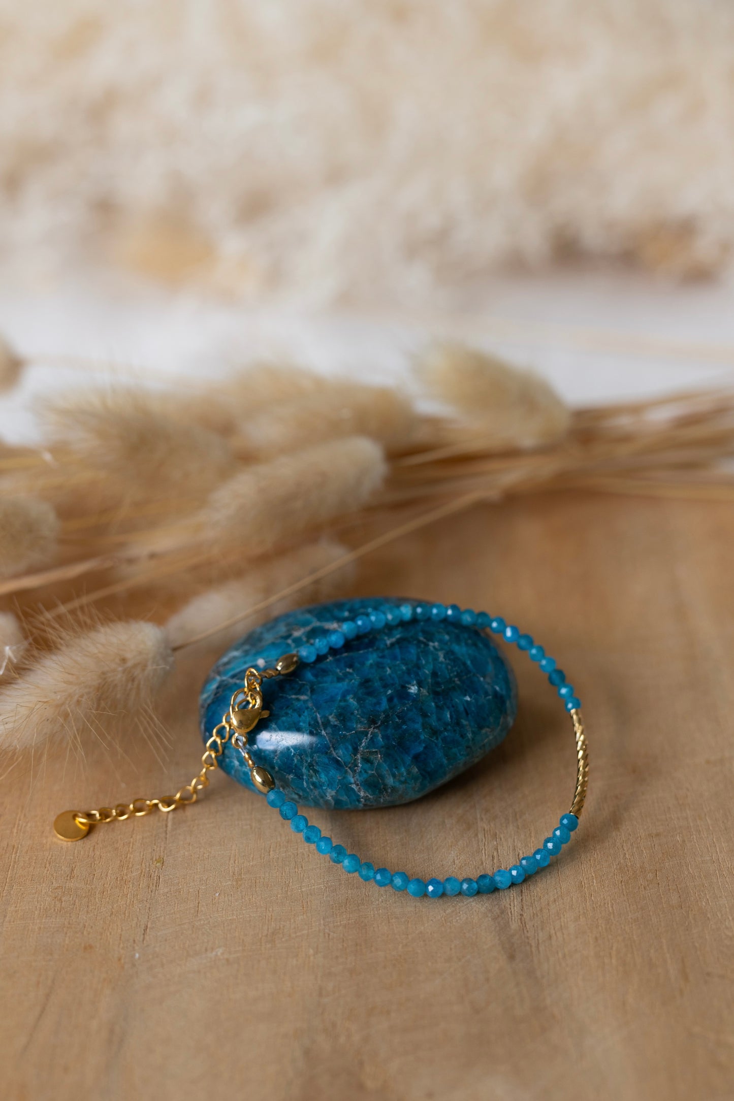 Bracelet Lou pierre Apatite bleu 