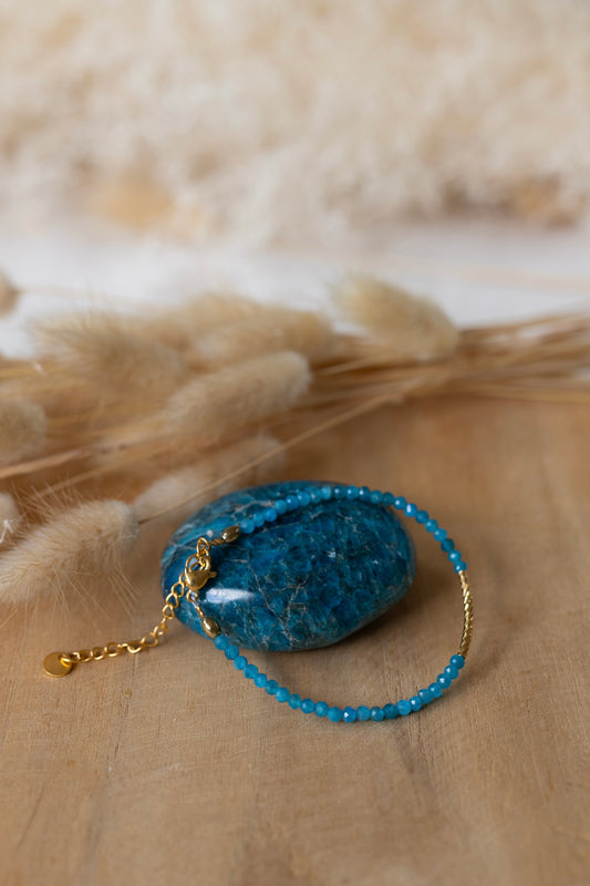 Bracelet Lou pierre Apatite bleu 