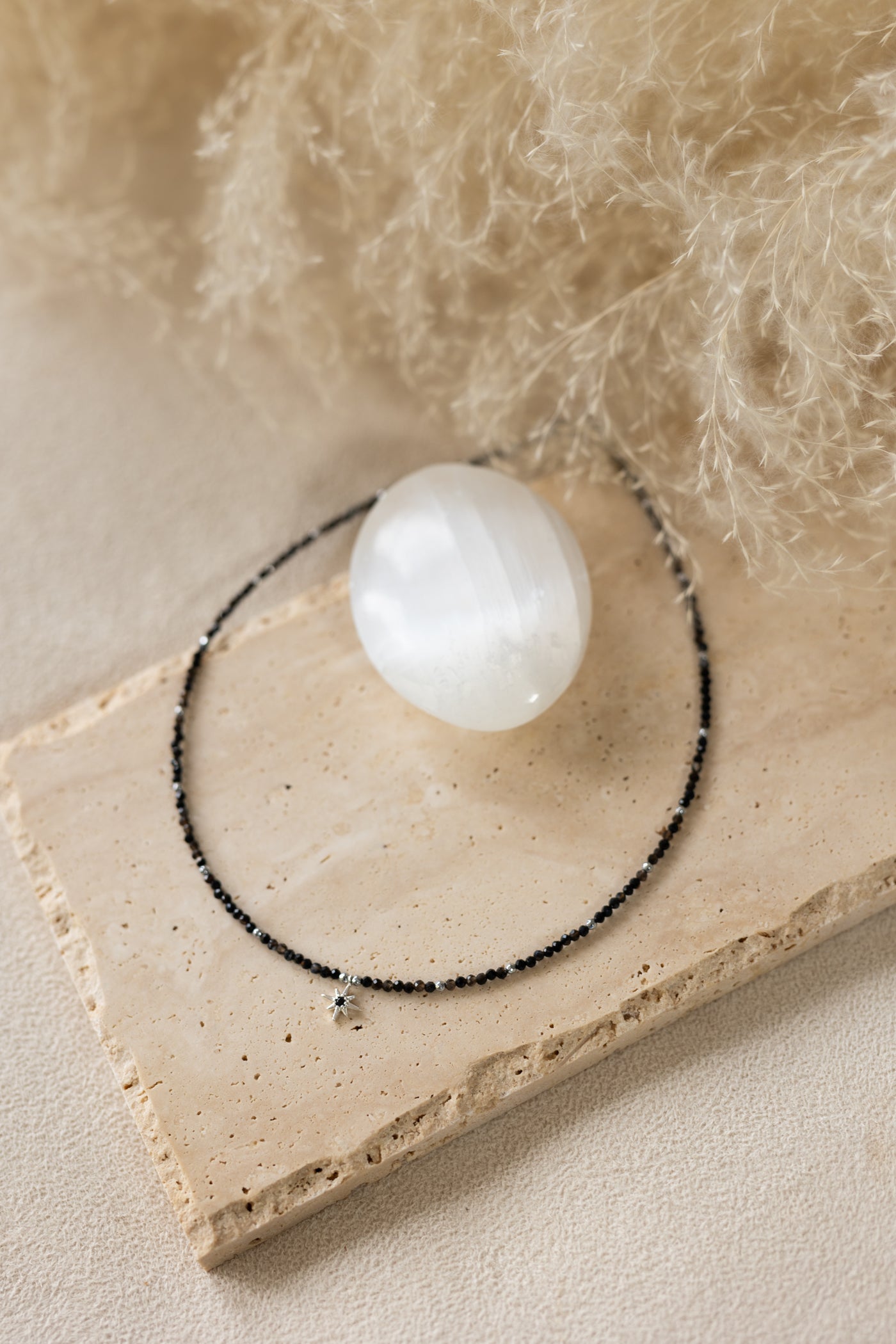 Collier Stella argent pierre onyx