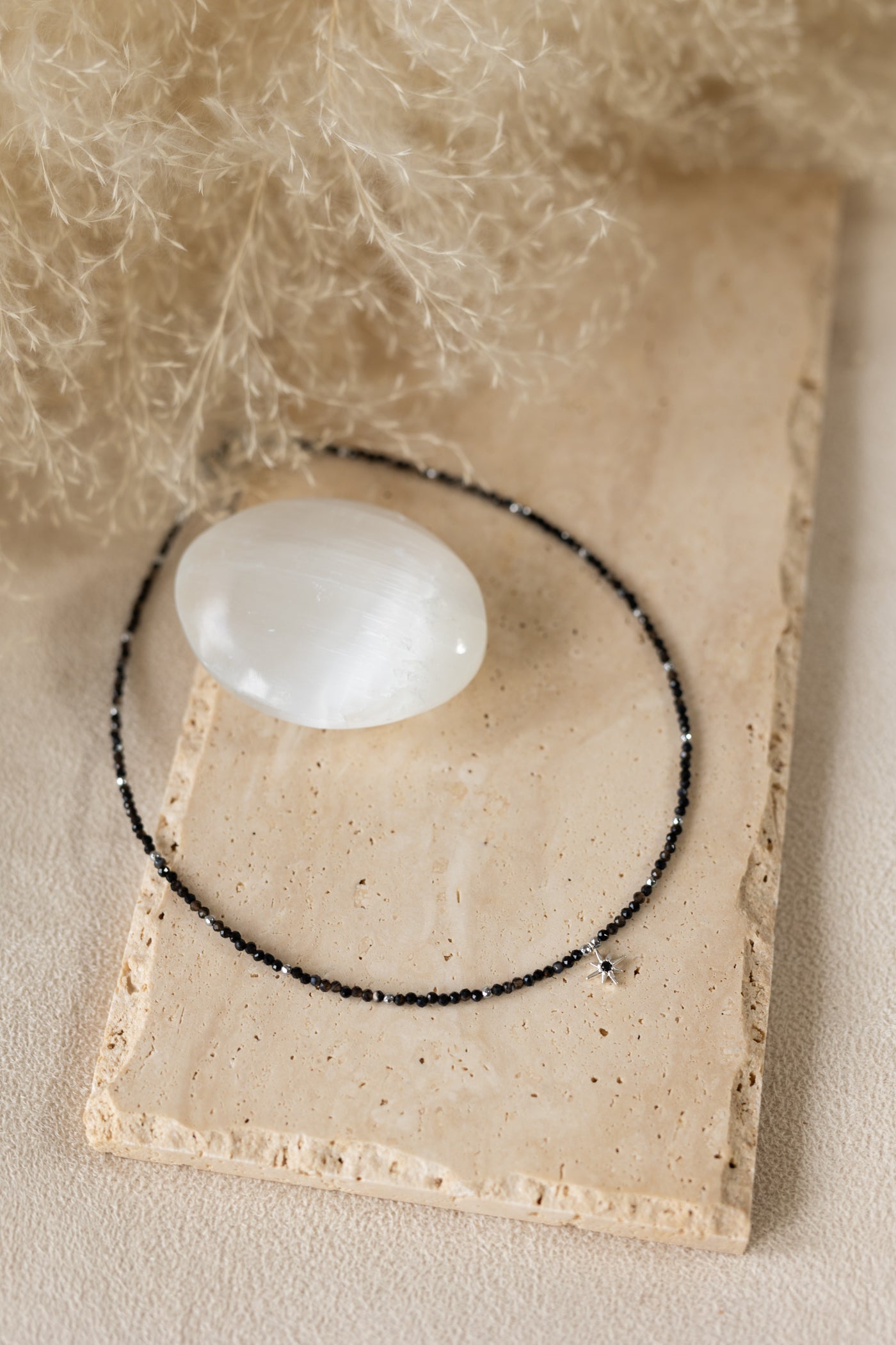 Collier Stella argent pierre onyx