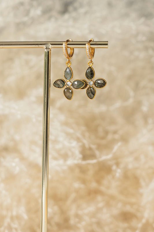 Boucles d'oreilles Dalia labradorite