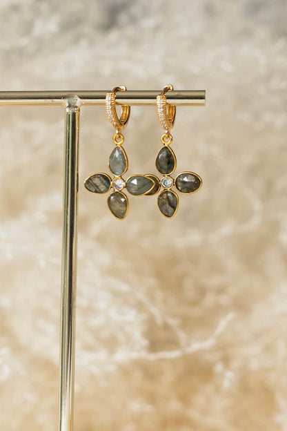 Boucles d'oreilles Dalia labradorite