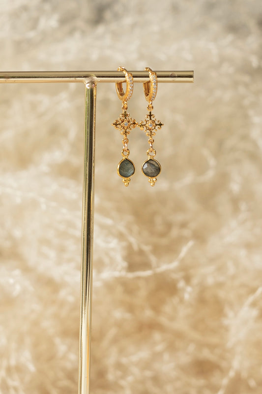 Boucles d'oreilles Tessa Labradorite